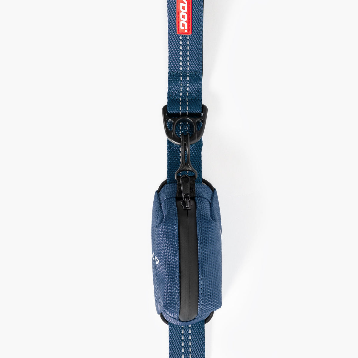 Blue bag with a strap on a white background