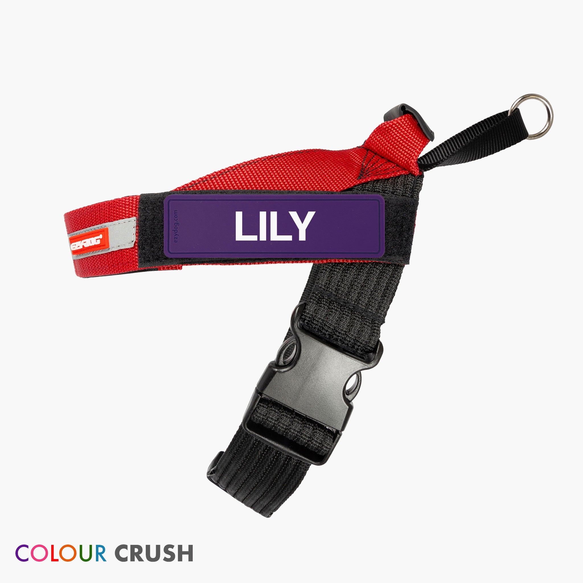 EzyDog Express Harness red purple lily
