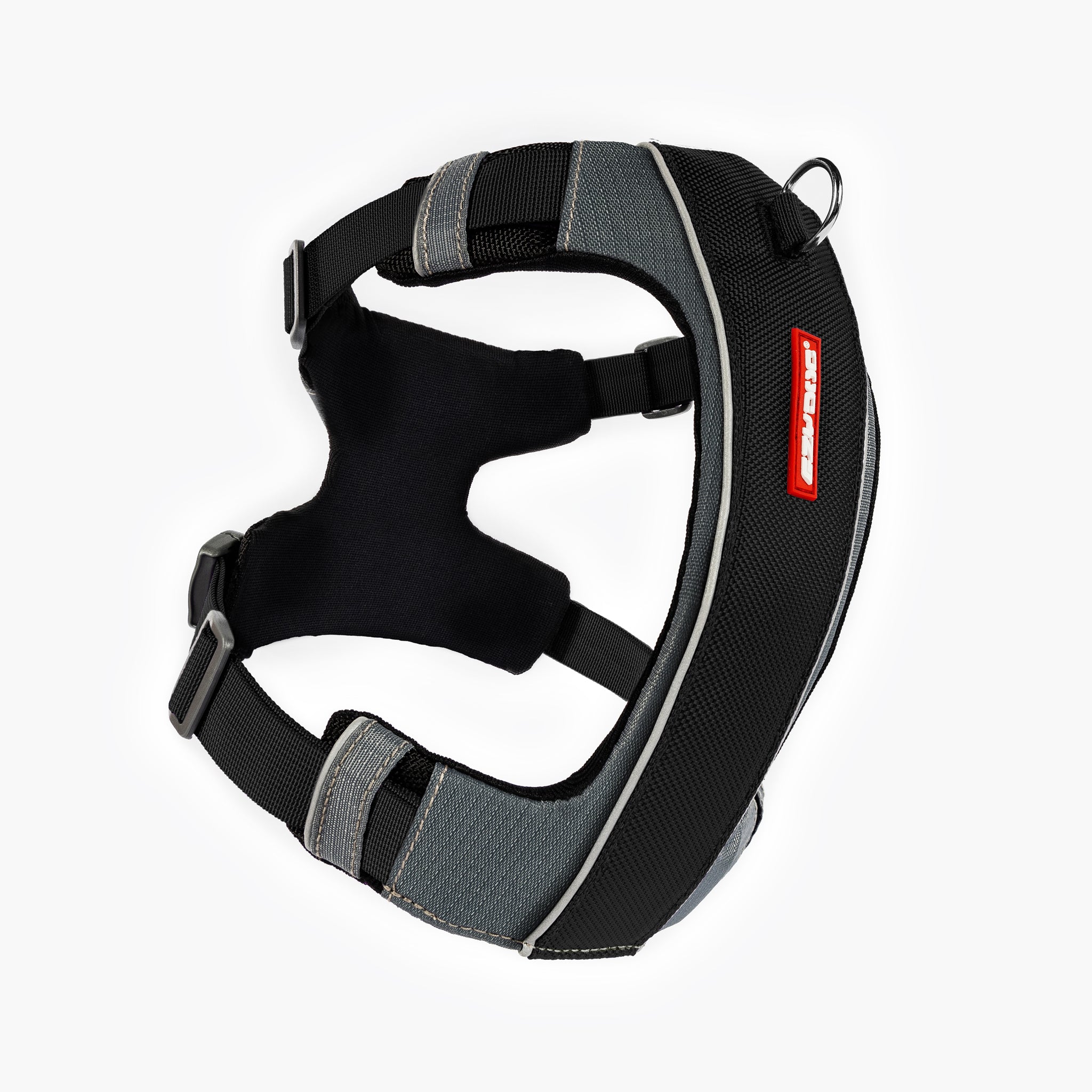 EzyDog X link harness in black front angle