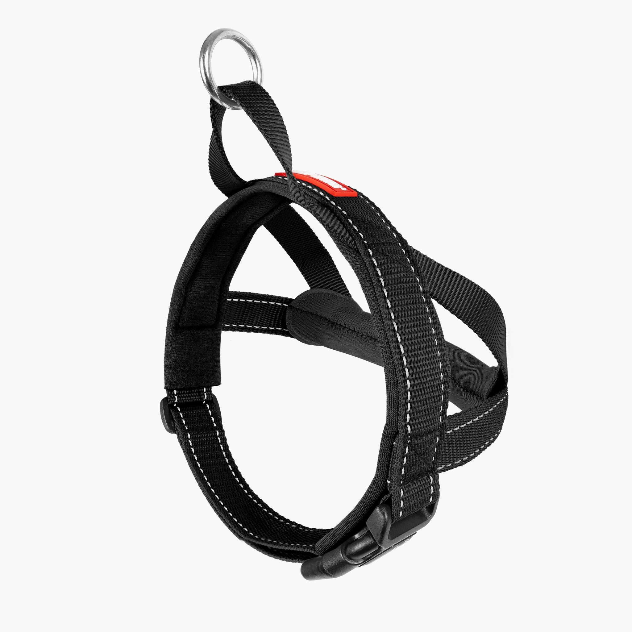 Back view of EzyDog Quick Fit Dog Harness in black – Easy Fit and Adjustable Harness for Dogs in NZ
