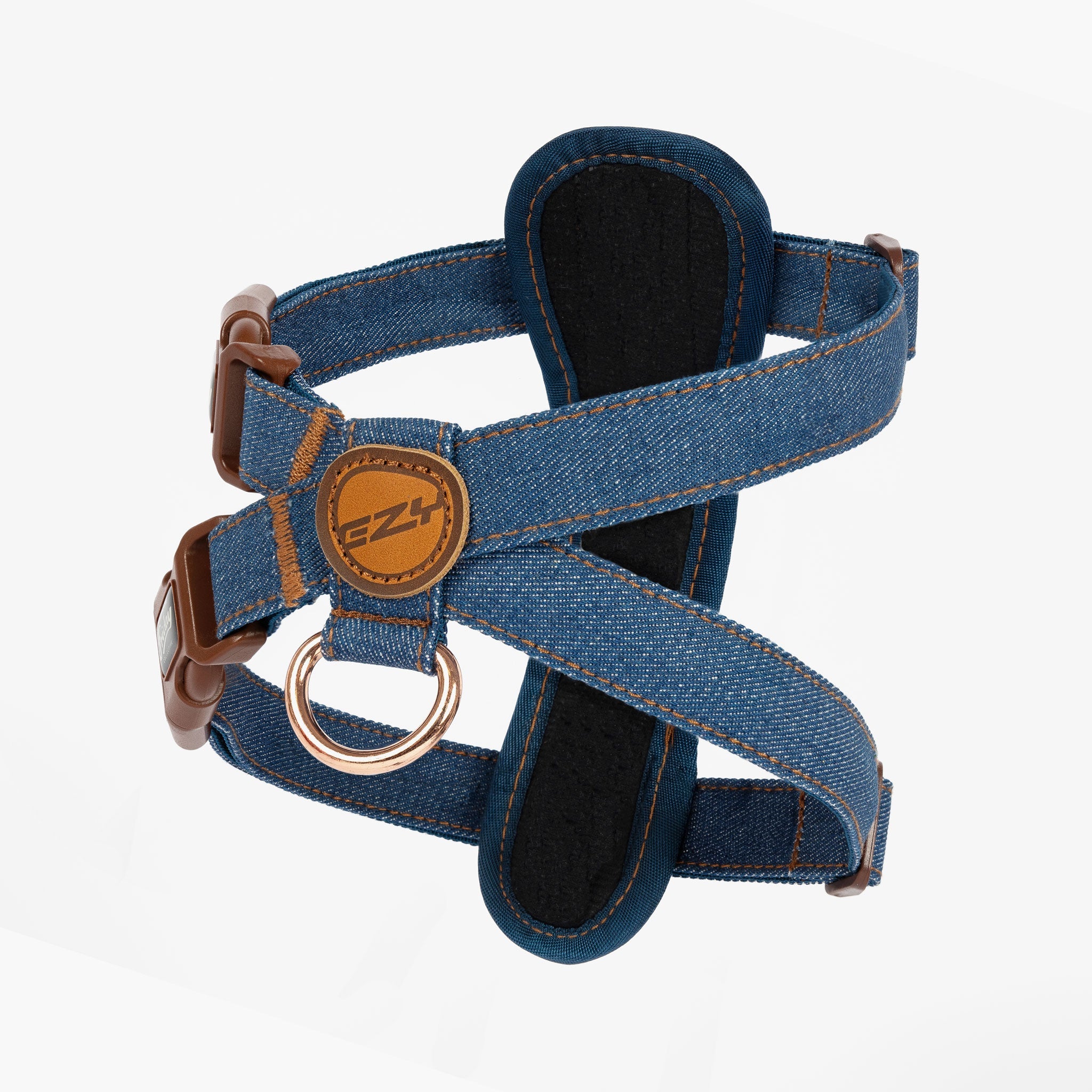 Chest Plate Dog Harness - Denim