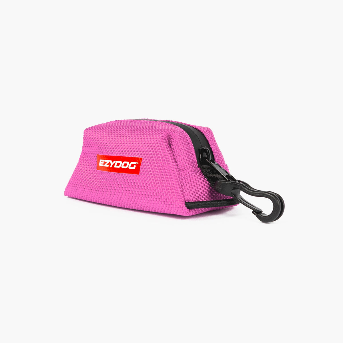 Pink Essential Poop Bag Holder  with EzyDog logo on a white background